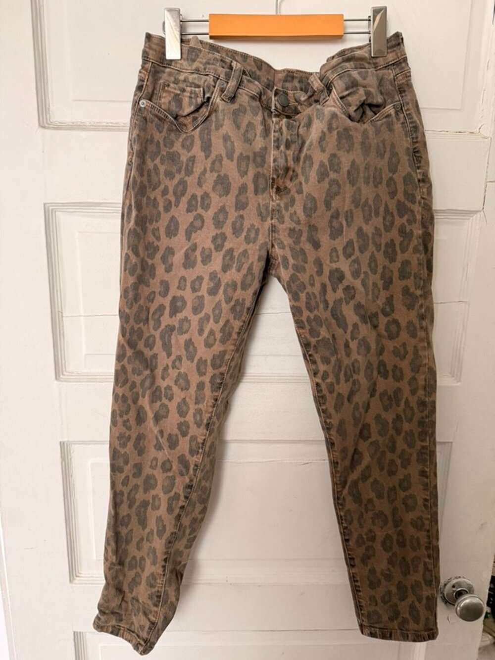 BLANKNYC The Reade Crop Leopard Print Skinny Jeans Size 31